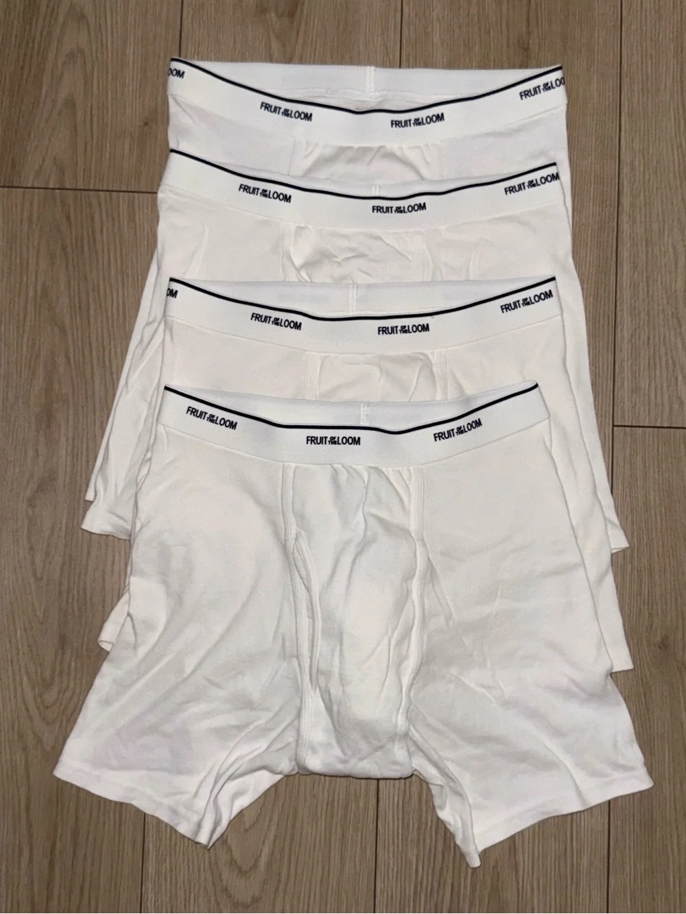 Fruit of the Loom Coolzone Mens Large White Boxer Briefs Lot Of 4 NWOT